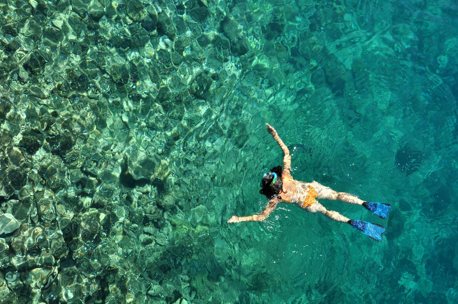 Woman snorkeling at Phi Phi Island, Phuket, Thailand